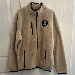 47 Brand Cream Sherpa Fleece Outerwear - Milwaukee Brewers